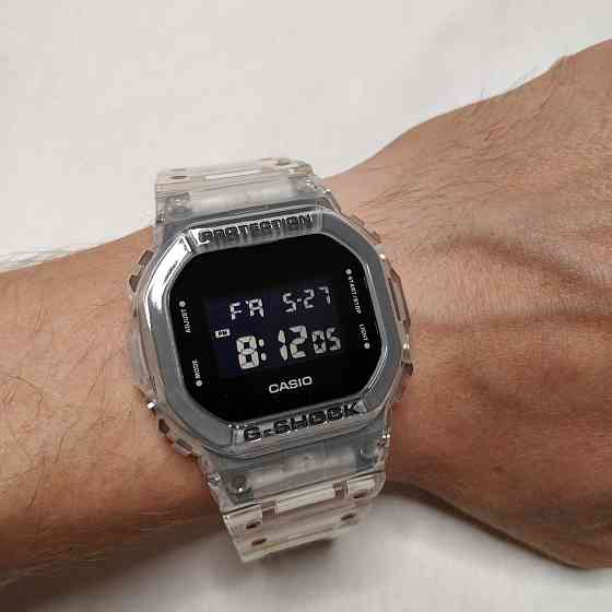 Casio G-Shock DW-5600SKE-7 наручные часы скелетоны прозрачные Алматы