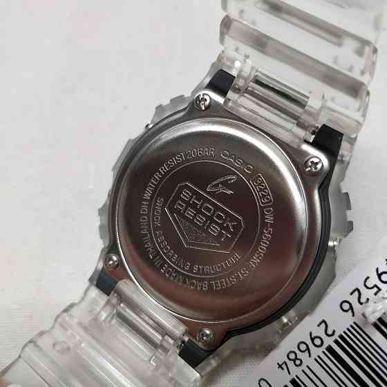 Casio G-Shock DW-5600SKE-7 наручные часы скелетоны прозрачные Алматы
