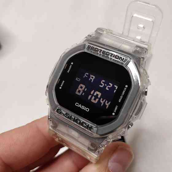 Casio G-Shock DW-5600SKE-7 наручные часы скелетоны прозрачные Алматы