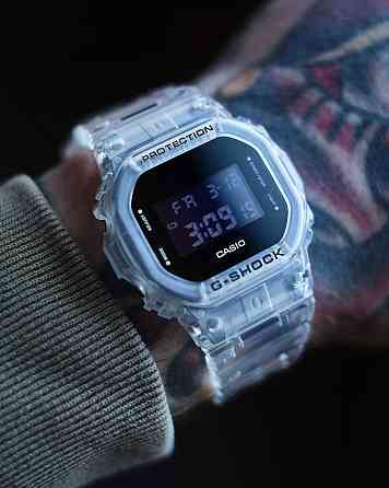 Casio G-Shock DW-5600SKE-7 наручные часы скелетоны прозрачные Алматы