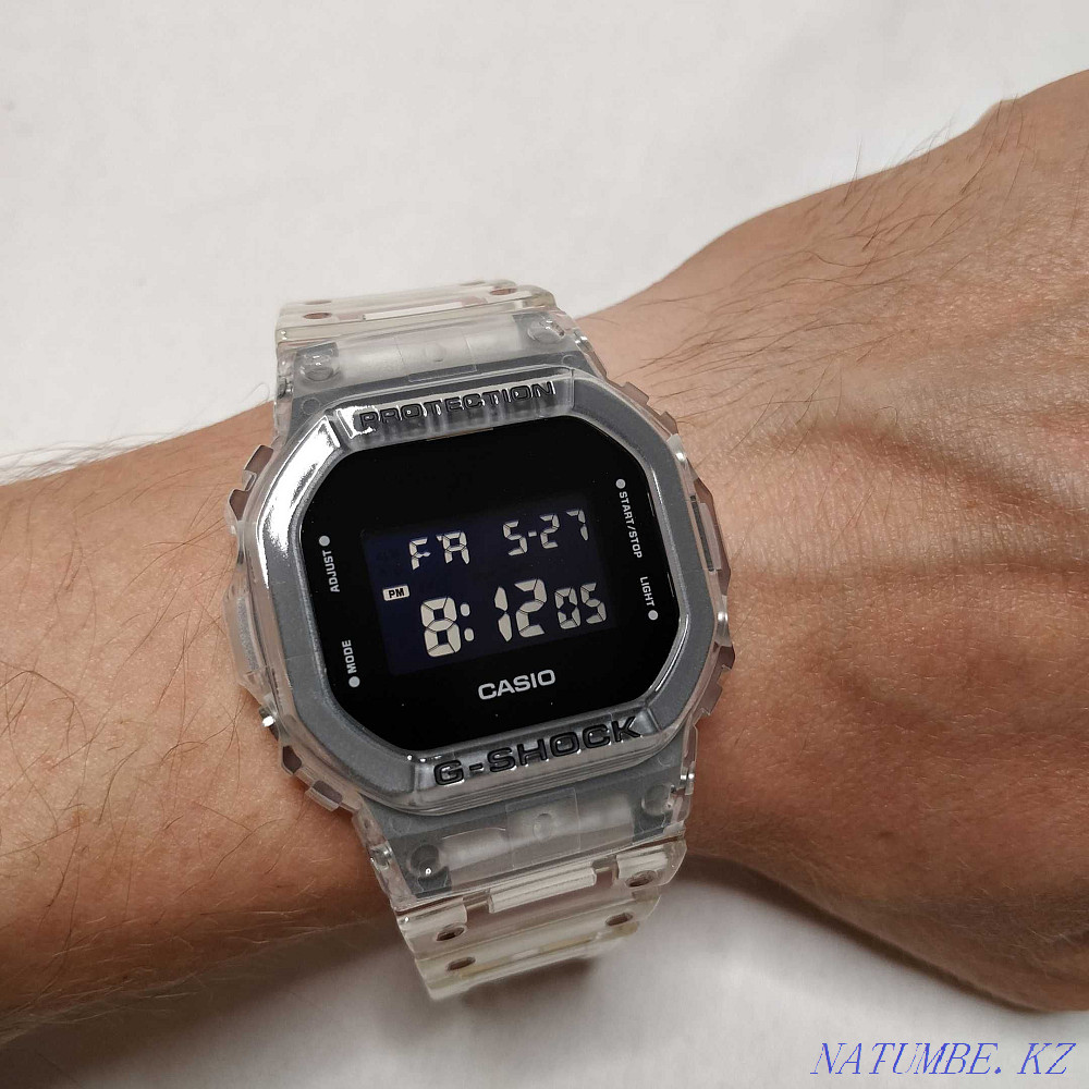 Casio G-Shock DW-5600SKE-7 наручные часы скелетоны прозрачные Алматы - изображение 5