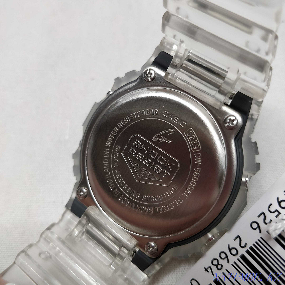 Casio G-Shock DW-5600SKE-7 наручные часы скелетоны прозрачные Алматы - изображение 4