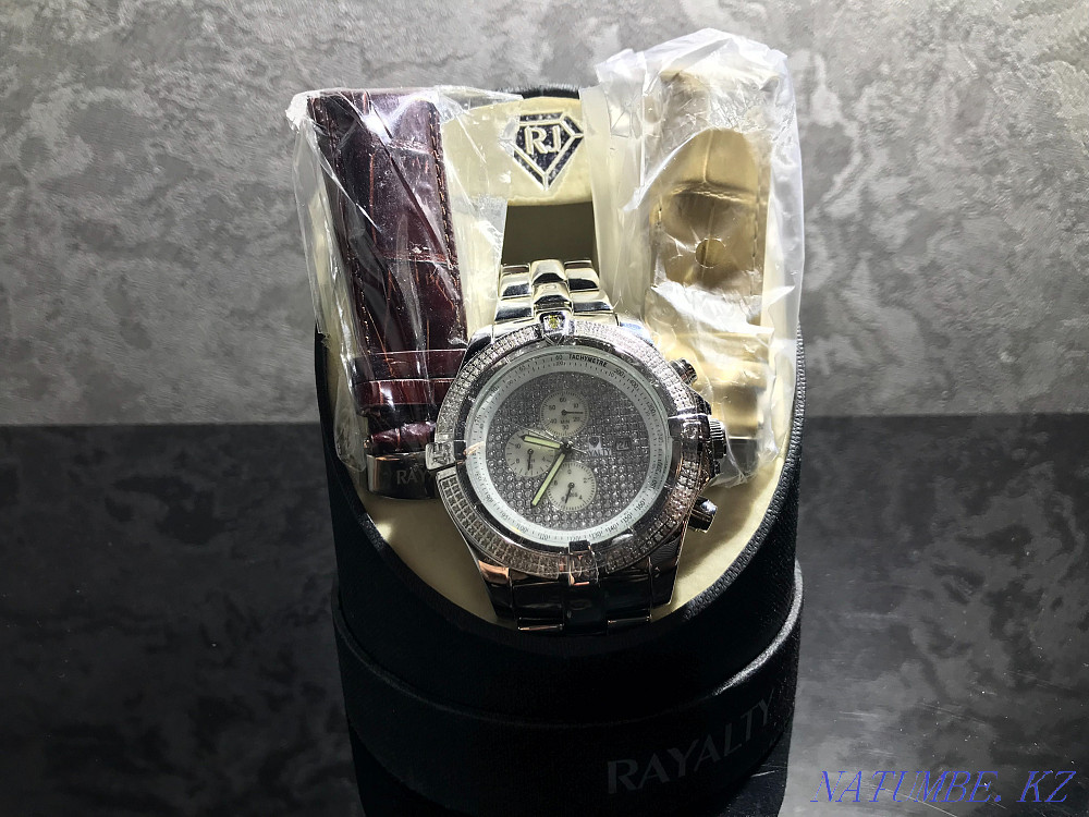 Часы мужские, Rayalty 1 карат бриллианты, часы наручные мужские Алматы - изображение 7