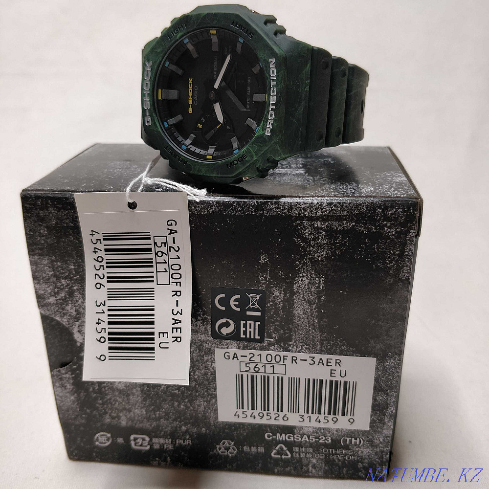 Наручные часы спортивные Casio GA-2100FR-3A G-Shock оригинал Алматы - изображение 2
