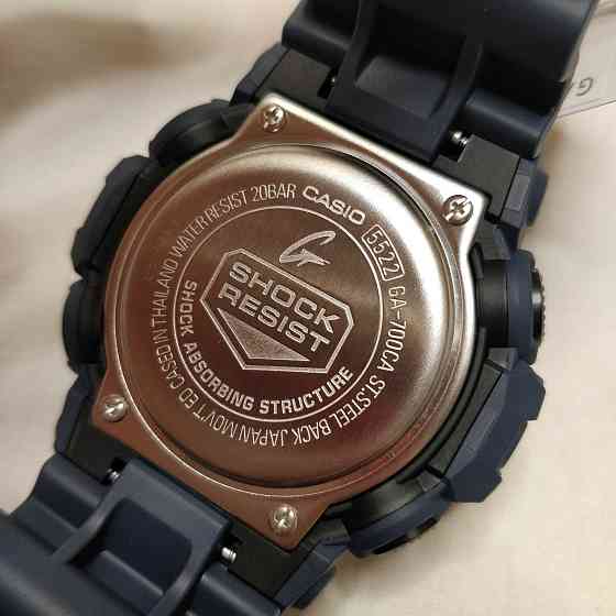 наручные спортивные часы камуфляж синий Casio G-Shock GA-700CA-5AER Алматы