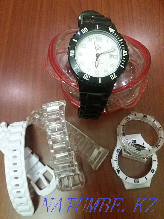 Часы наручные унисекс, новые, со сменными ремешками Алматы - изображение 1