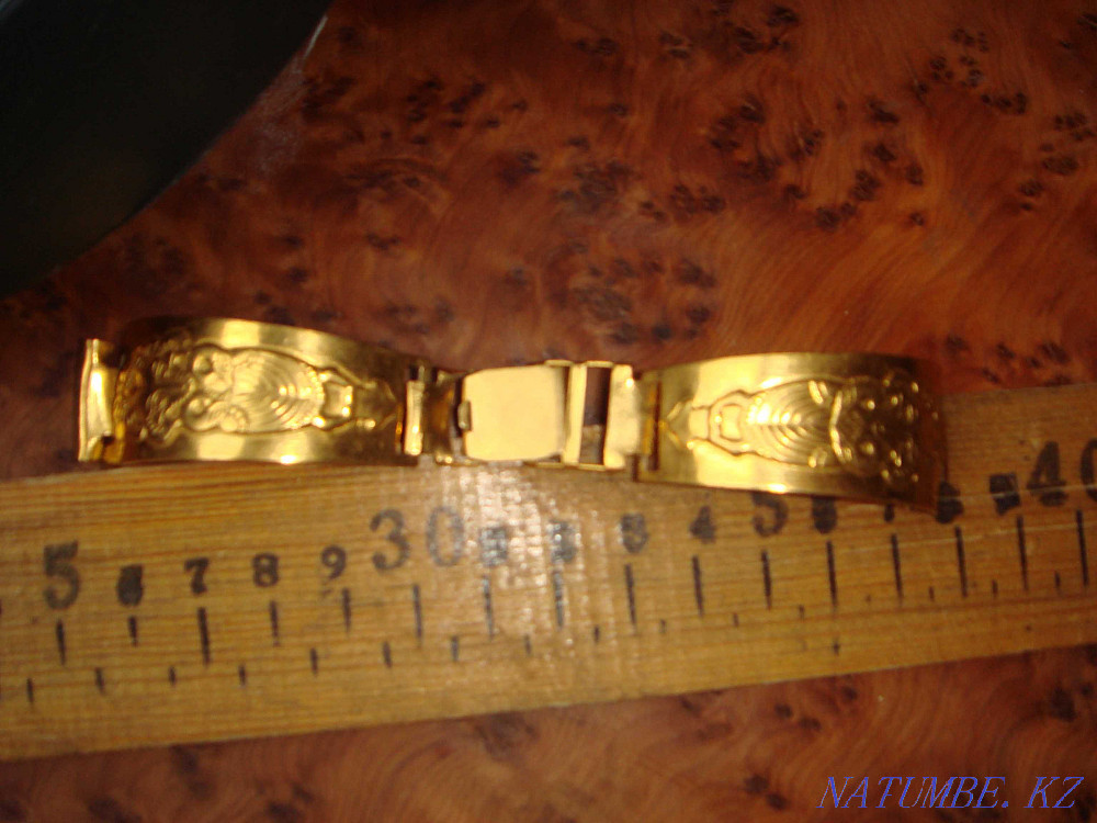 Bracelet for watches gilt USSR Very rare with a wise owl Almaty - photo 3