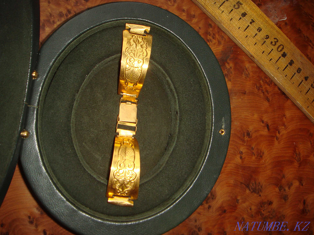 Bracelet for watches gilt USSR Very rare with a wise owl Almaty - photo 1