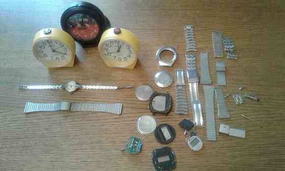 Часы наручные Заря, будильники советского производства ,браслет  Өскемен