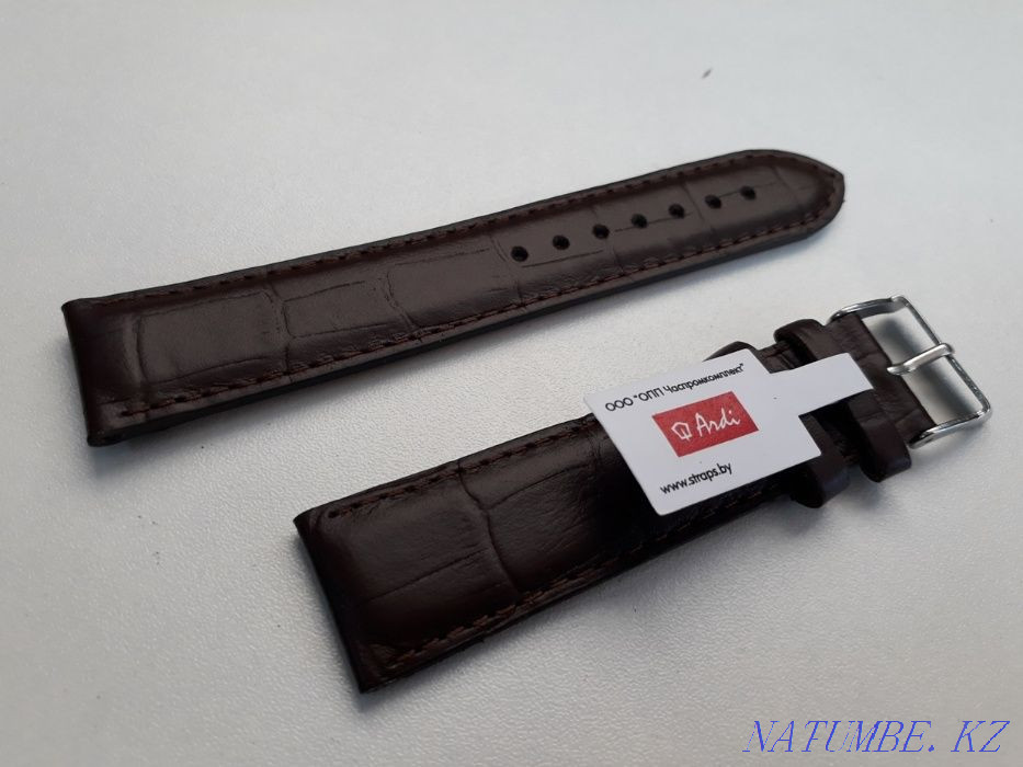Кожаные ремешки на наручные часы/Россия/Kaspi red/Кожаный ремешок Астана - изображение 3
