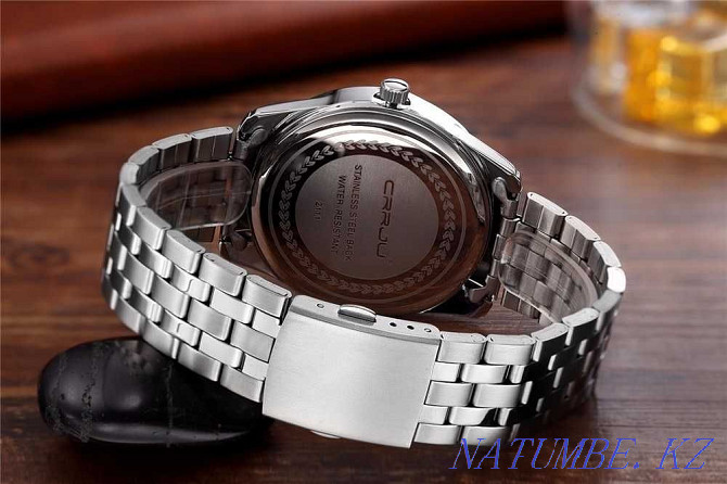 Men's quartz wrist watch CRRJU new in gift box Almaty - photo 4