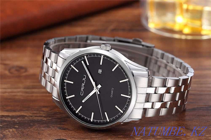 Men's quartz wrist watch CRRJU new in gift box Almaty - photo 6
