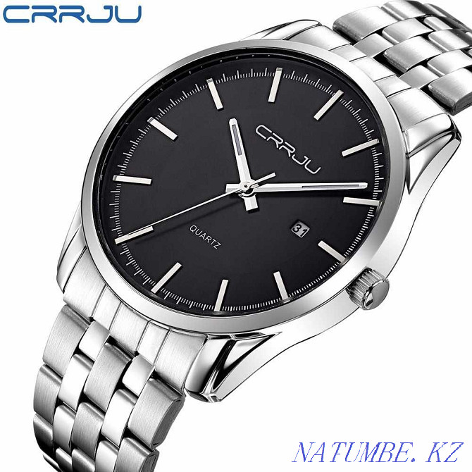 Men's quartz wrist watch CRRJU new in gift box Almaty - photo 1