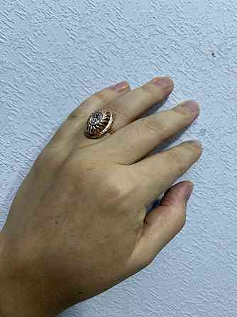 Золотое кольцо с цирконием Алматы