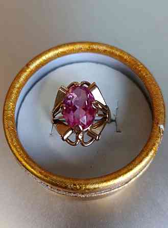 Перстень с рубином из золота 583 пробы Усть-Каменогорск
