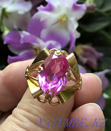 Перстень с рубином из золота 583 пробы Усть-Каменогорск - изображение 3