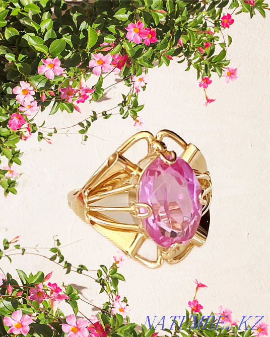 Перстень с рубином из золота 583 пробы Усть-Каменогорск - изображение 2