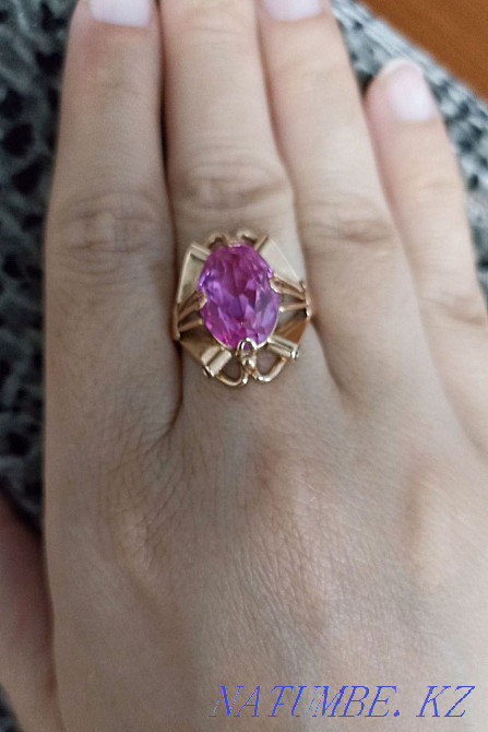 Перстень с рубином из золота 583 пробы Усть-Каменогорск - изображение 4