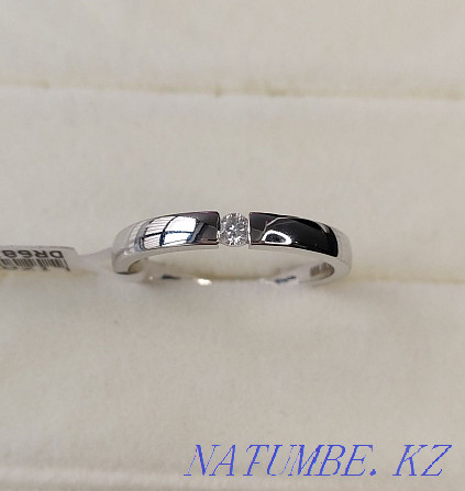 Wedding ring. Golden ring. Ring. A ring with a diamond Almaty - photo 1