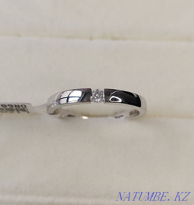 Wedding ring. Golden ring. Ring. A ring with a diamond Almaty - photo 1