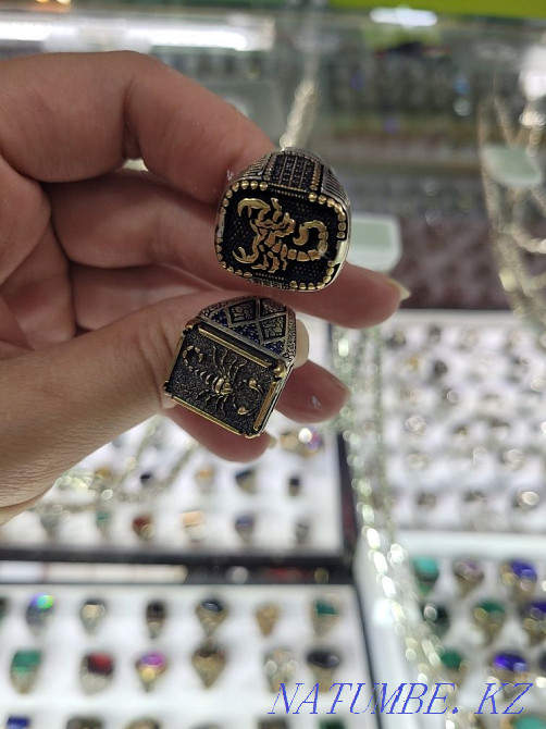 Перстни печатки чистое серебро мужские огромный выбор Алматы - изображение 4