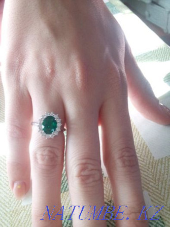 Silver ring with emerald Taraz - photo 5