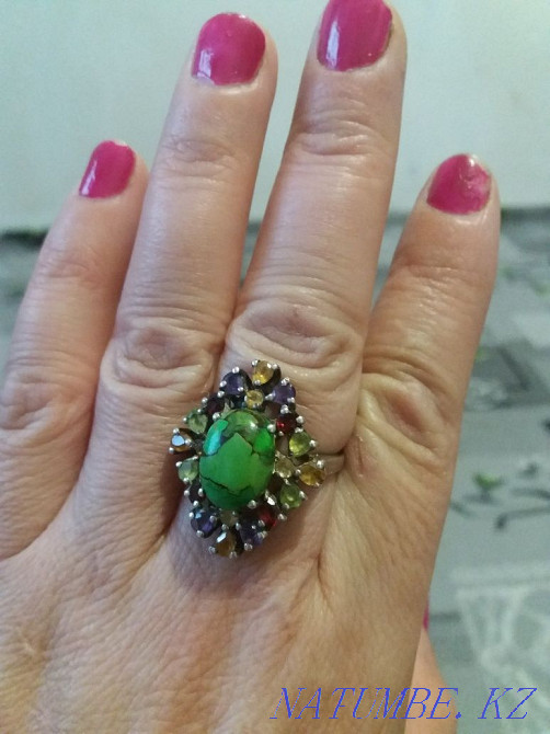 I will sell a silver ring with pebbles. 925 test. Almost like new. Большой чаган - photo 3
