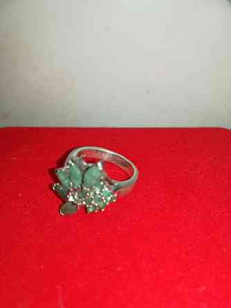 Кольцо серебро с камнем хризопраз Алматы