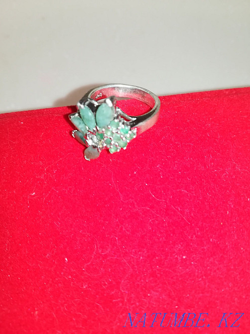 Silver ring with chrysoprase stone Almaty - photo 3