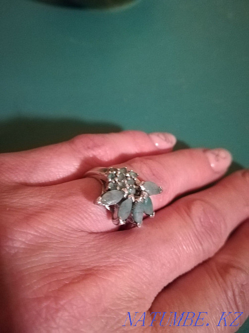 Silver ring with chrysoprase stone Almaty - photo 7