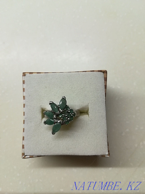 Silver ring with chrysoprase stone Almaty - photo 5