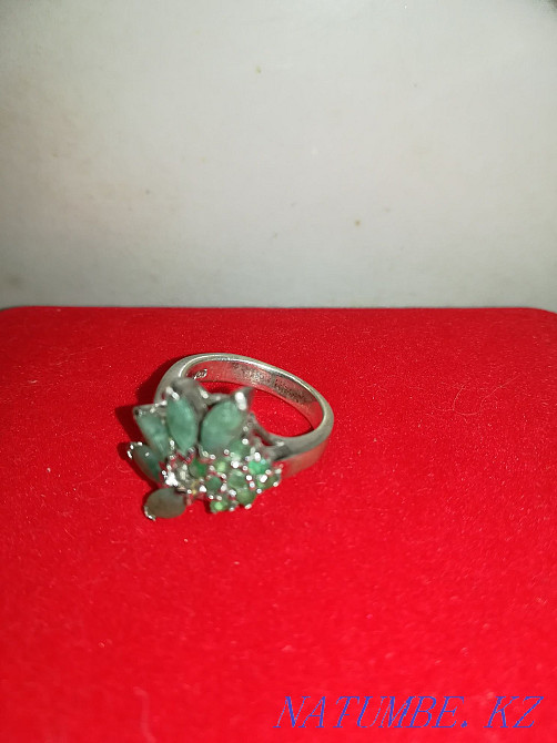 Silver ring with chrysoprase stone Almaty - photo 1
