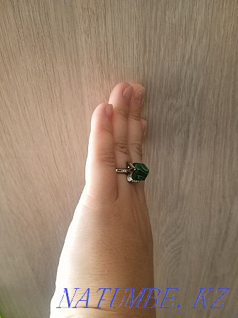 Sell silver-plated ring with malachite Semey - photo 4