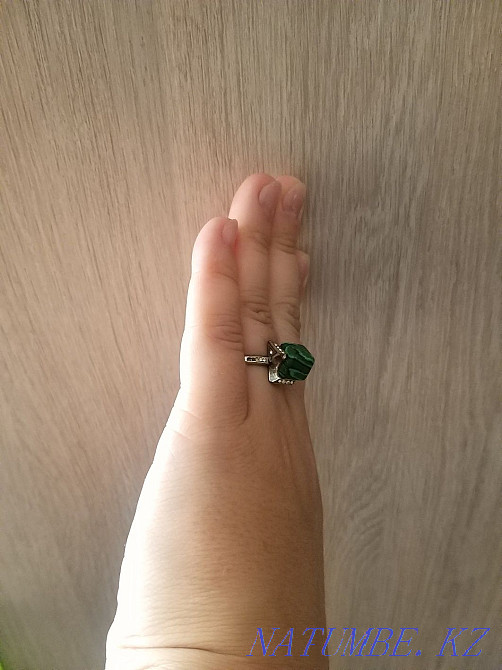 Sell silver-plated ring with malachite Semey - photo 4