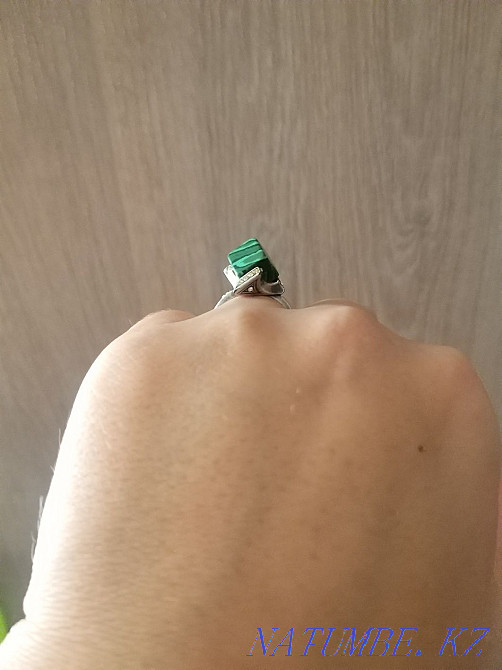 Sell silver-plated ring with malachite Semey - photo 3