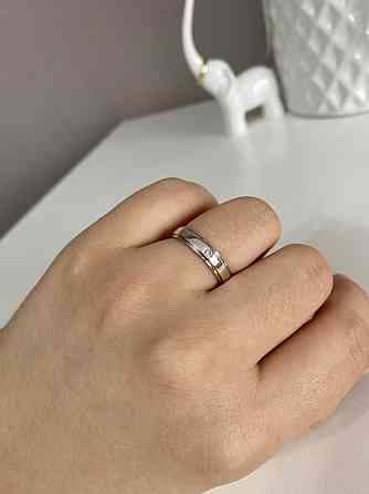 Серебряное кольцо/обручальное Almaty