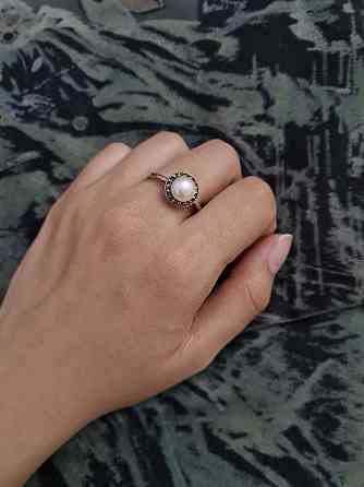 Кольцо серебряное с жемчугом Almaty