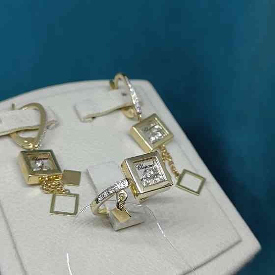Нежный комплект Chopard из желтого золота с бриллиантами Almaty