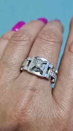Шикарное кольцо-перстень,"ROLEX " (белое золото). Алматы
