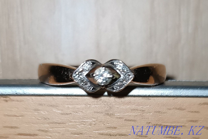 Золотое кольцо с бриллиантом . Кокшетау - изображение 1