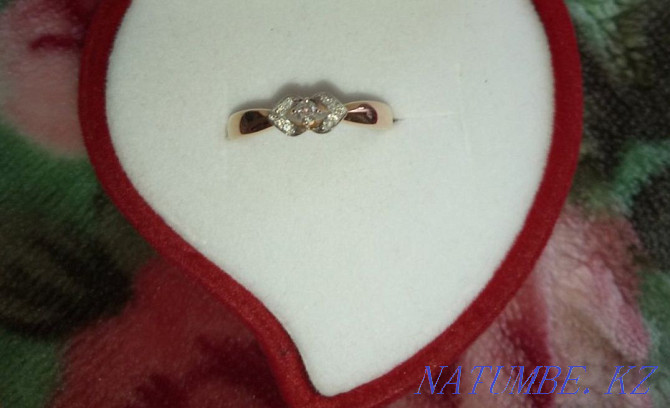 Gold ring with diamond Kokshetau - photo 2