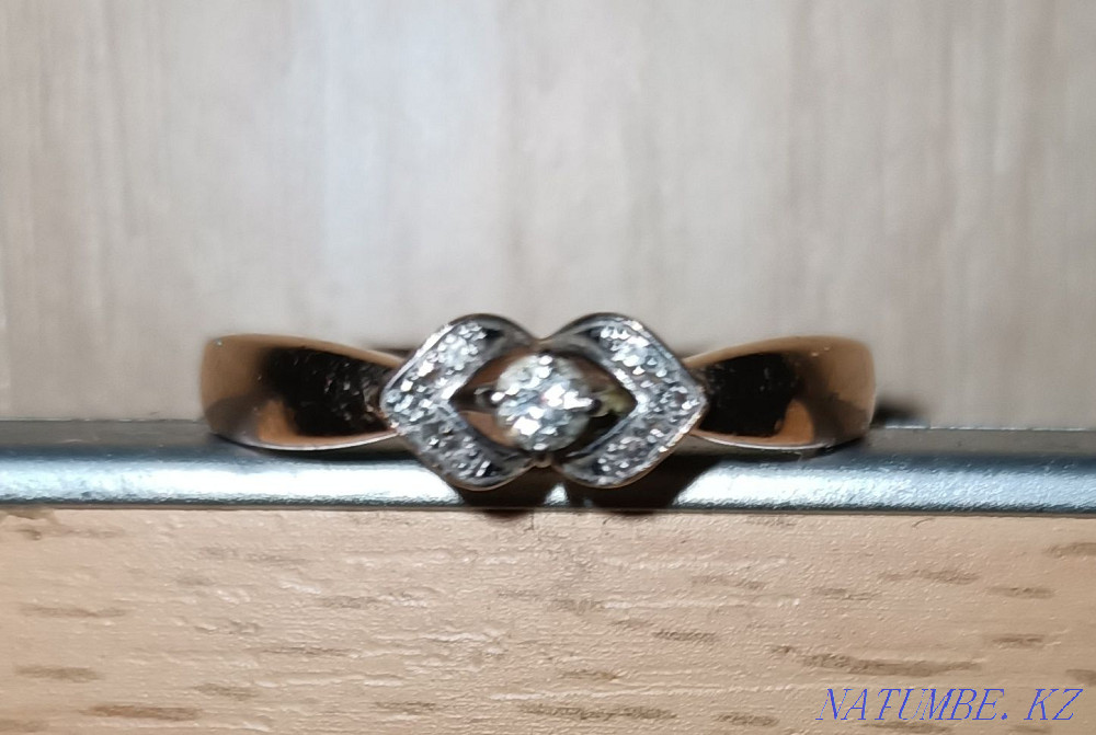 Золотое кольцо с бриллиантом Кокшетау - изображение 3