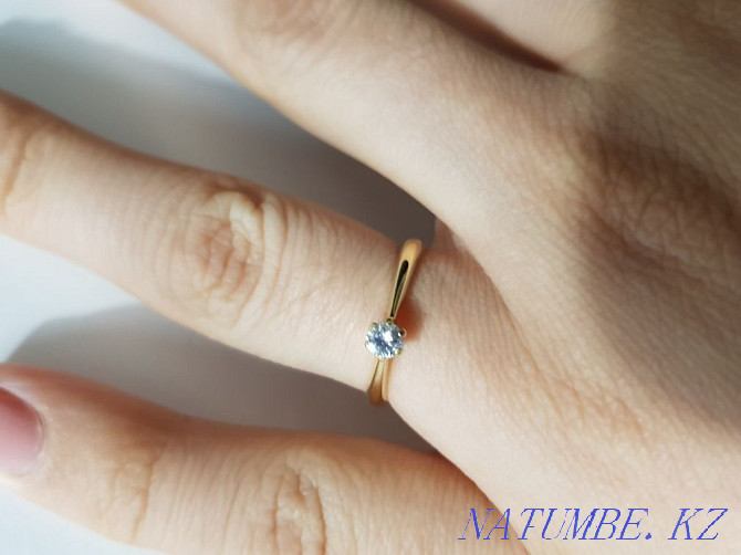 URGENTLY!!! Ring with diamond 750. Almaty - photo 4