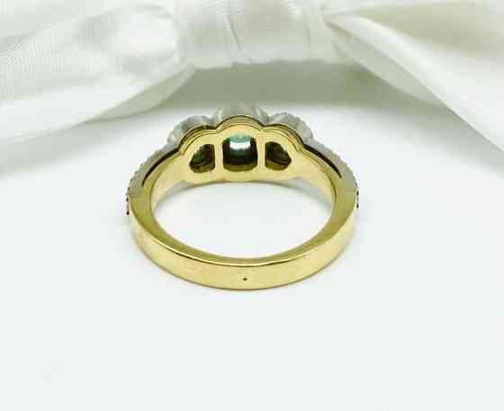 Кольцо с камнями и бриллиантами, золото 585 Россия, вес 4.63 г. №17227 Astana
