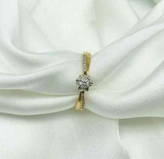 Кольцо с бриллиантом, золото 585 Россия, вес 1.53 г. «Ломбард Белый» Астана