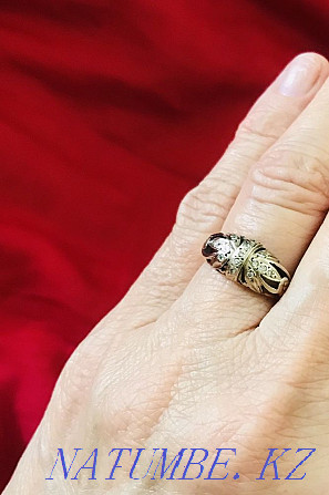 Golden ring with diamond Shymkent - photo 3