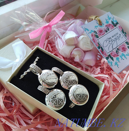 Silver Discount Sets Set Earrings Ring Koumiss setlar Sets Almaty - photo 5