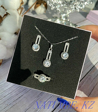 Silver Discount Sets Set Earrings Ring Koumiss setlar Sets Almaty - photo 4