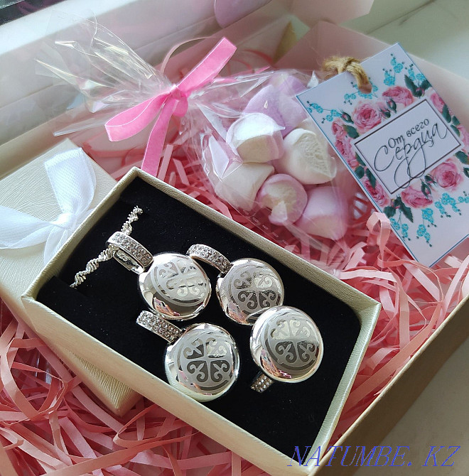 Silver Discount Sets Set Earrings Ring Koumiss setlar Sets Almaty - photo 5