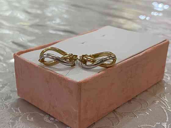 Новые золотые серьги 1,55 грамма. Italygold 585 Almaty